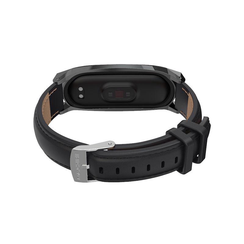 Tech-Protect Herms Λουράκι Δερμάτινο (Xiaomi Mi Band 5 / 6) black