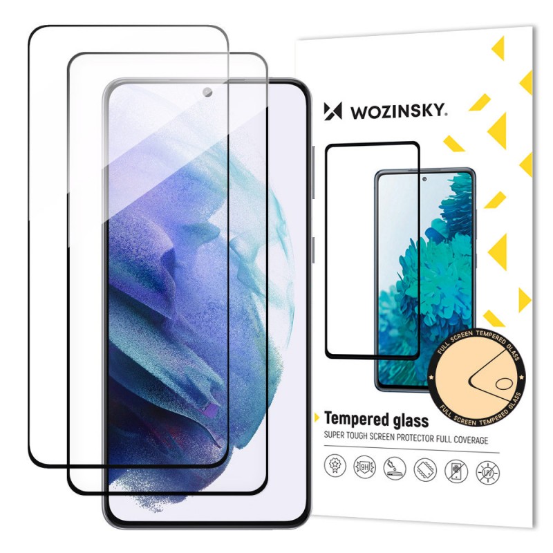 Wozinsky 2x Tempered Glass Full Glue Coveraged (Samsung Galaxy S23) black