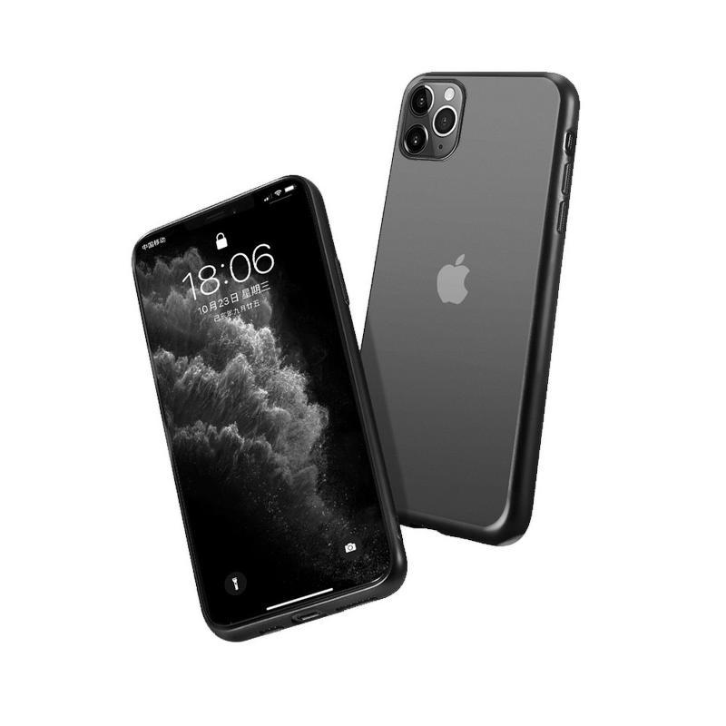 Clear Matt Electro Case Back Cover (iPhone 12 / 12 Pro) black