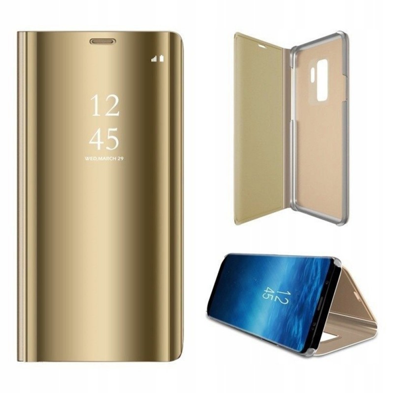 Clear View Case Book Cover (Samsung Galaxy A20E) gold