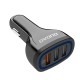 Dudao Car Charger 3x USB QC3.0 2.4A 18W black (R7S)