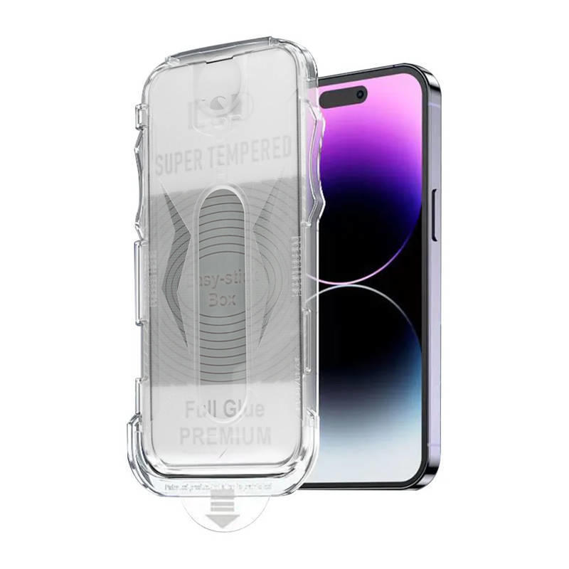 Tempered Glass Full Glue Easy-Stick Box (iPhone X / XS) black