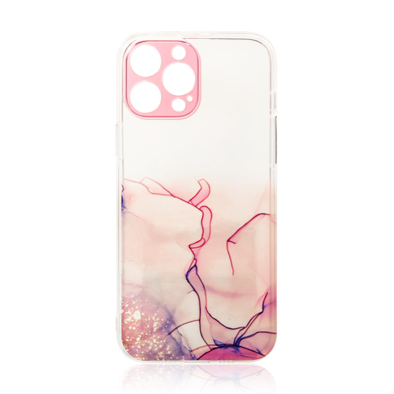 Marble Gel Design Case (iPhone 13) pink