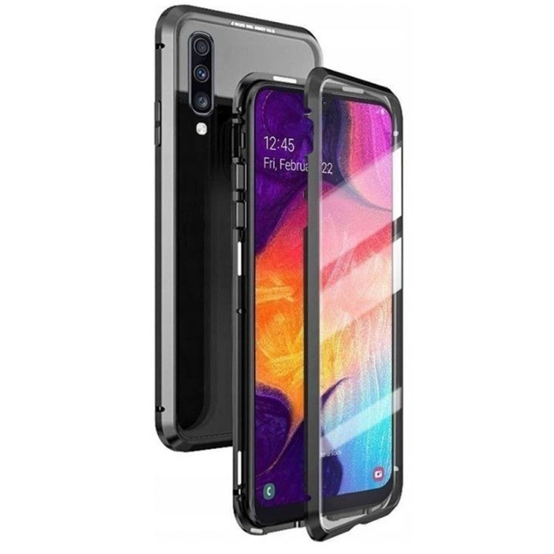 Magnetic 360 Case Front and Back Glass (Huawei P30 Lite) black