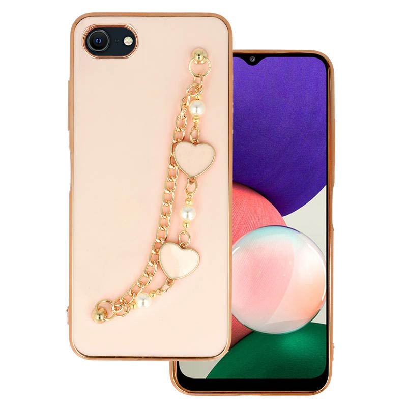Lux Chain Series Back Cover Case (iPhone SE 2 / 8 / 7) design 3 light-pink