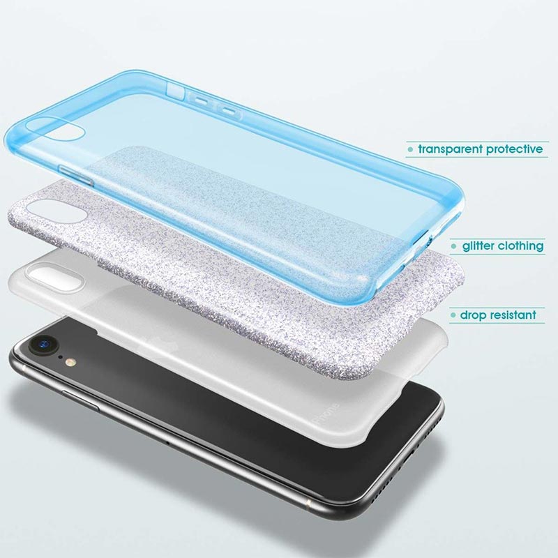 Glitter Shine Case Back Cover (Samsung Galaxy A6 2018) blue
