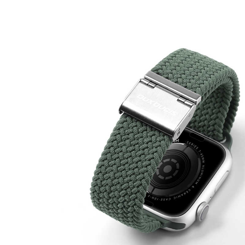 Dux Ducis Mixture II Braided Band Bracelet (Apple Watch All Models) (42/44/45/49mm) olive-green