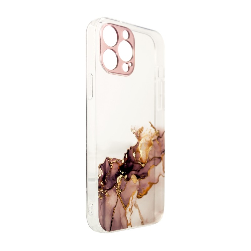 Marble Gel Design Case (iPhone 13 Pro Max) brown
