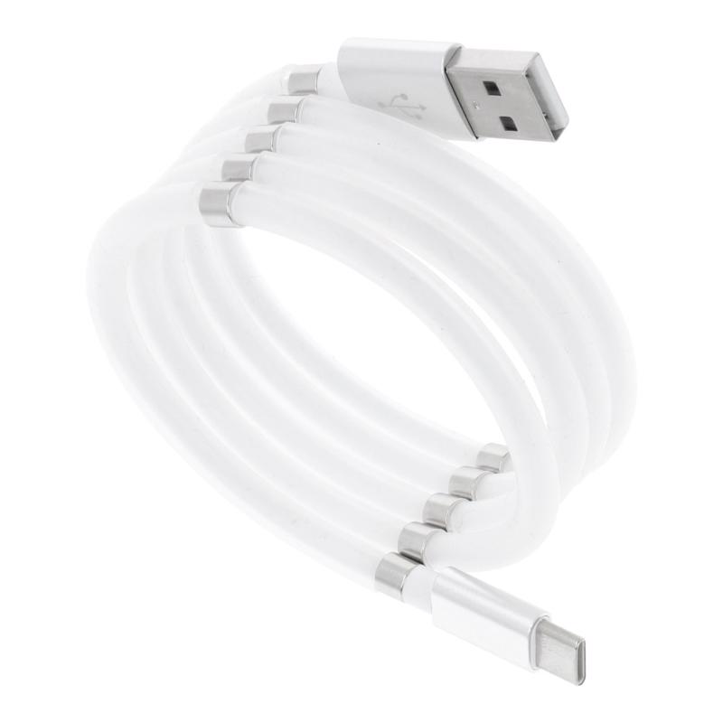 Magnetic Cable Type-C 2,4A C686 (white) 1m