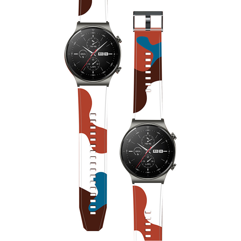 Silicone Band Moro Λουράκι Σιλικόνης (Huawei Watch GT2 Pro) camo-red (9)