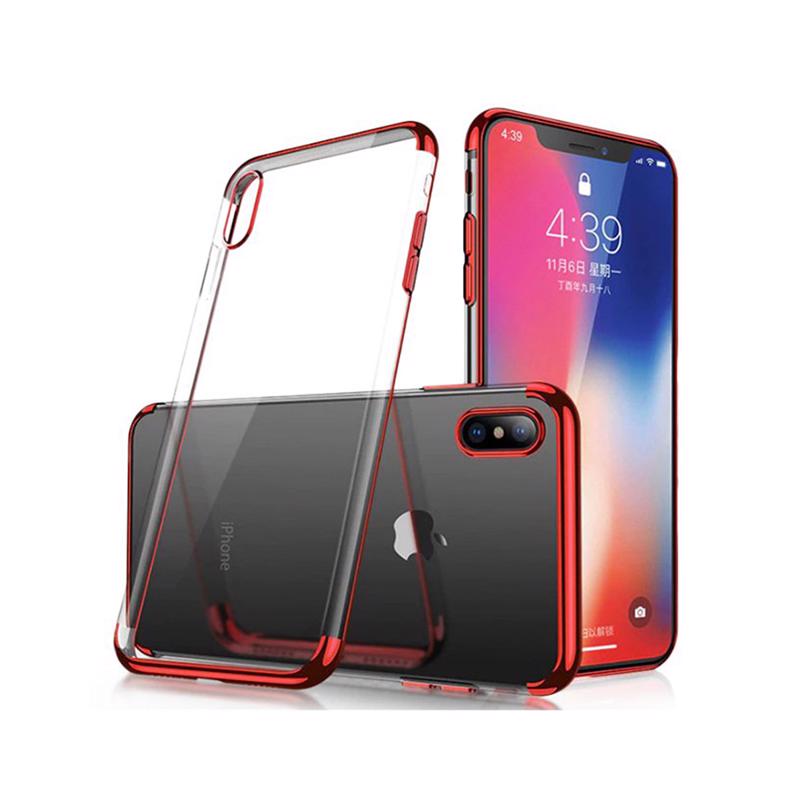 Clear Matt Electro Case Back Cover (Samsung Galaxy A70) red