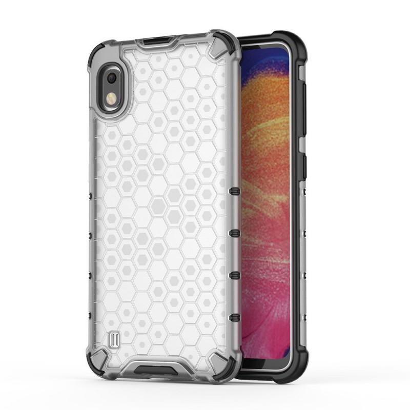 Honeycomb Armor Shell Case (Samsung Galaxy A10) clear