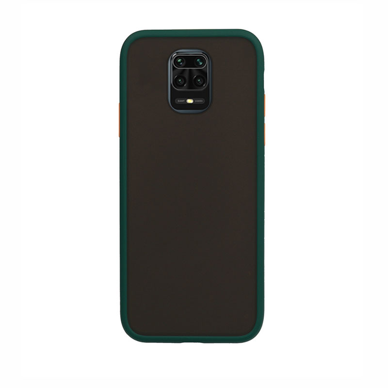 Vennus Colored Buttons Case Back Cover (Xiaomi Redmi Note 9S / 9 Pro) green