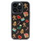 Christmas Back Cover Case (iPhone 14 Pro) D2 clear gingerbread cookies