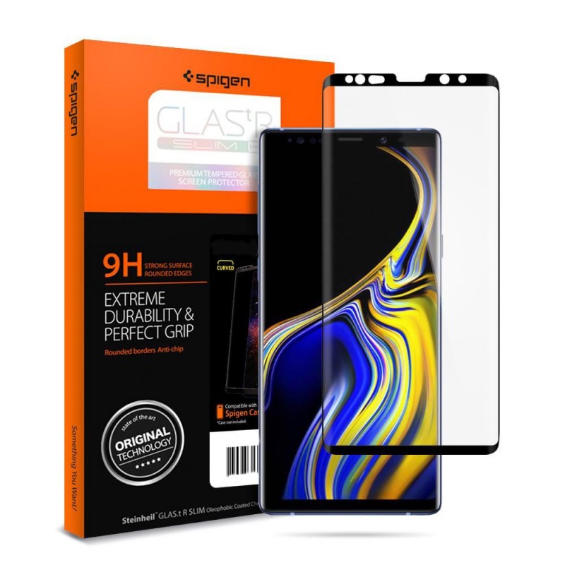 Spigen® GLAS.tR™ Slim HD Curved Glass Full Coveraged (Samsung Galaxy S9 Plus) black