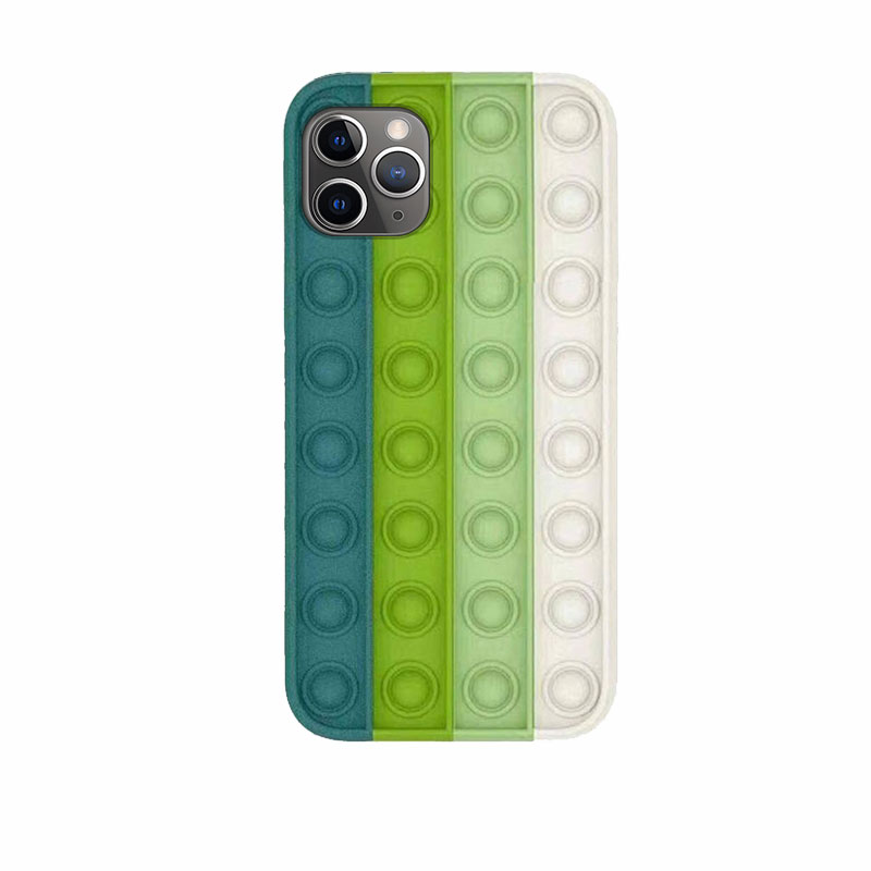 Bubble Pop It Back Case (iPhone 12 / 12 Pro) (N3) green-white