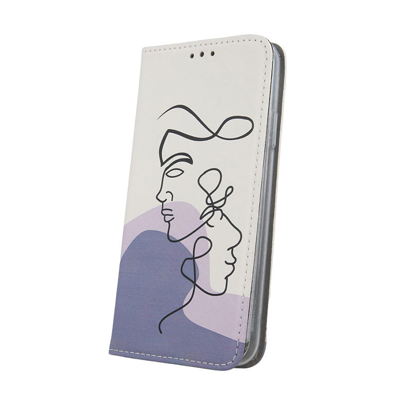 Smart Trendy Girly Art 3 Book Cover (Samsung Galaxy A22 5G) white