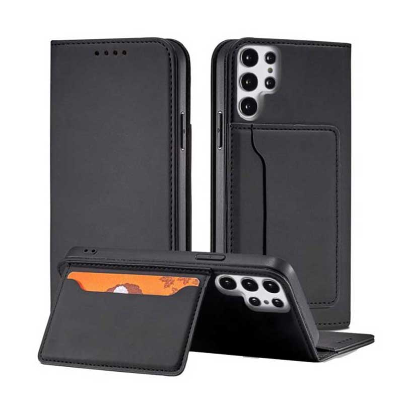 Wallet Card Holder Book Case (Samsung Galaxy S22 Ultra) black