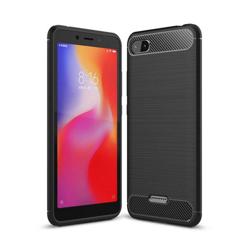 Carbon Case Back Cover (Xiaomi Redmi 6A) black