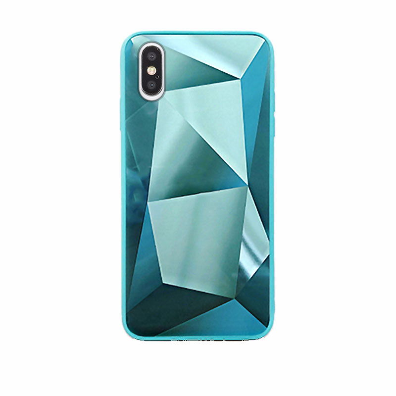 Diamond Mirror Case Back Cover (iPhone XS/X) turquoise