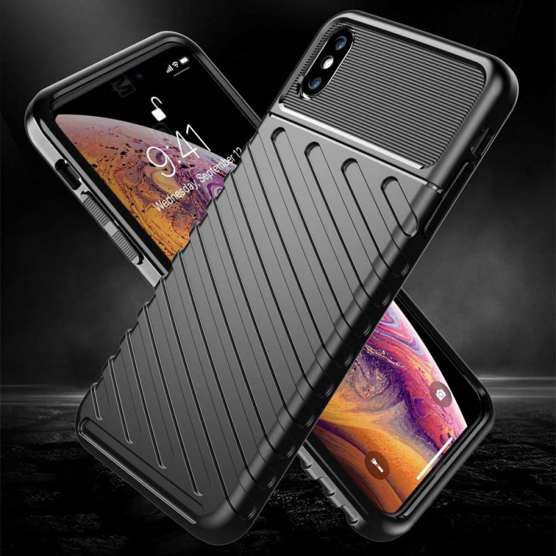 Anti-shock Thunder Case Rugged Cover (Samsung Galaxy A12) black