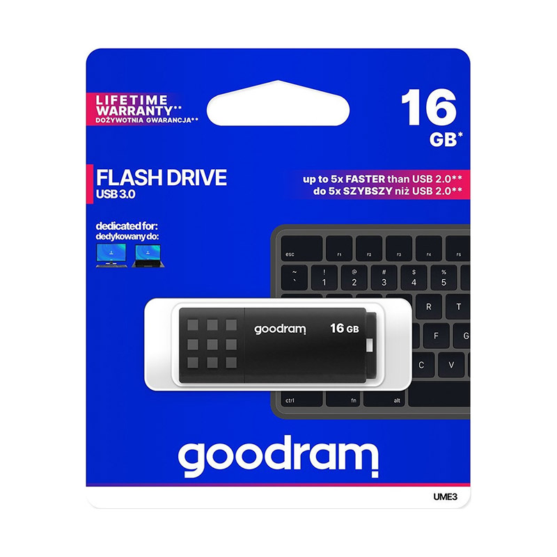 Goodram UME3 Pendrive 16GB USB 3.0 black