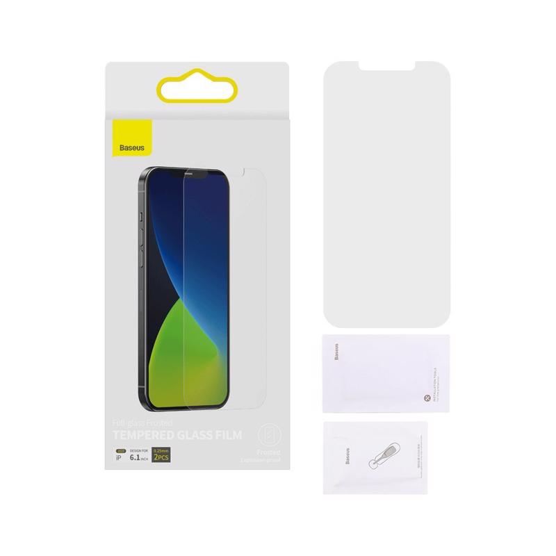Baseus 2x 0.25mm HD Frosted Tempered Glass (iPhone 12 mini) clear (LM02)