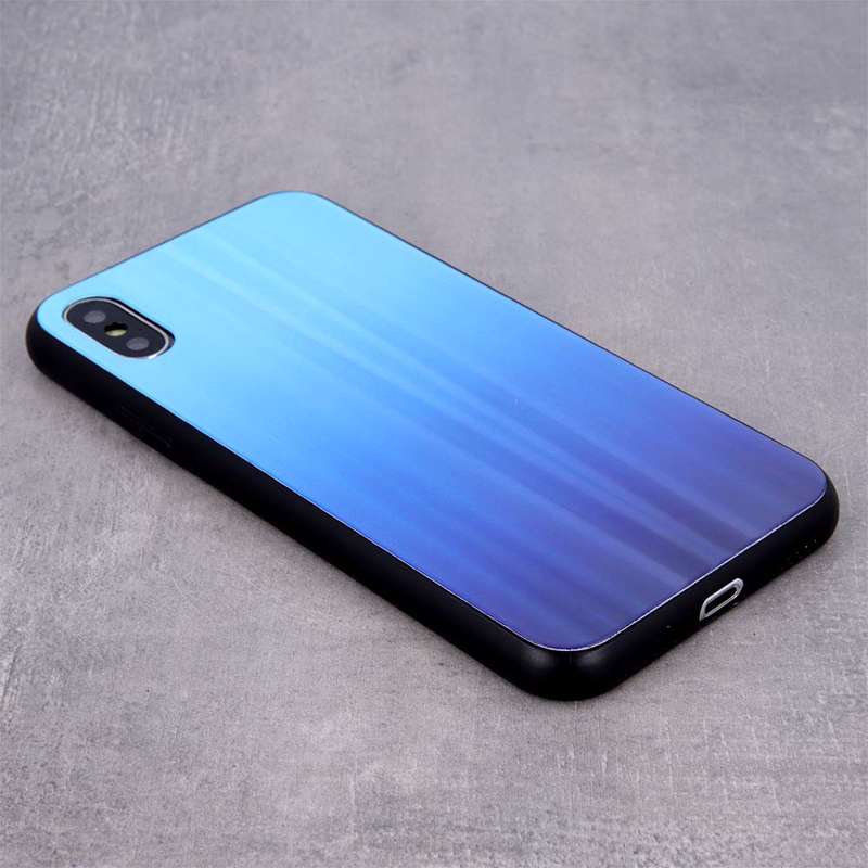 Aurora Glass Case Back Cover (Samsung Galaxy A41) light-blue