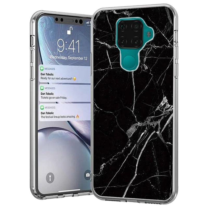 Wozinsky Marble Case Back Cover (Samsung Galaxy A70) black