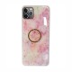 Marble Ring Case Back Cover (iPhone 12 Mini) pink