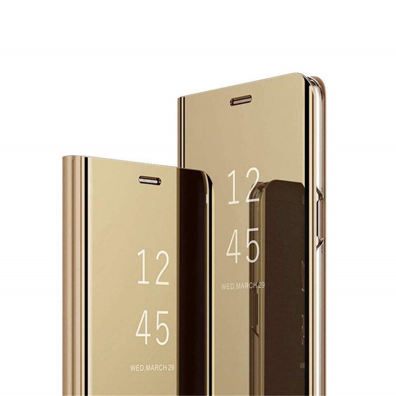 Clear View Case Book Cover (Huawei P40 Lite E) gold