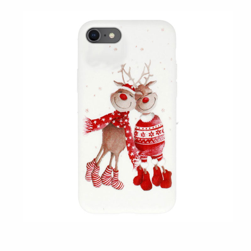 Christmas Back Cover Case (iPhone SE 2 / 8 / 7) design 1 white