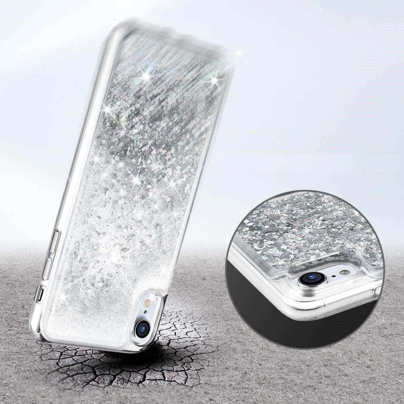 Liquid Crystal Glitter Armor Back Cover (Samsung Galaxy J5 2017) silver
