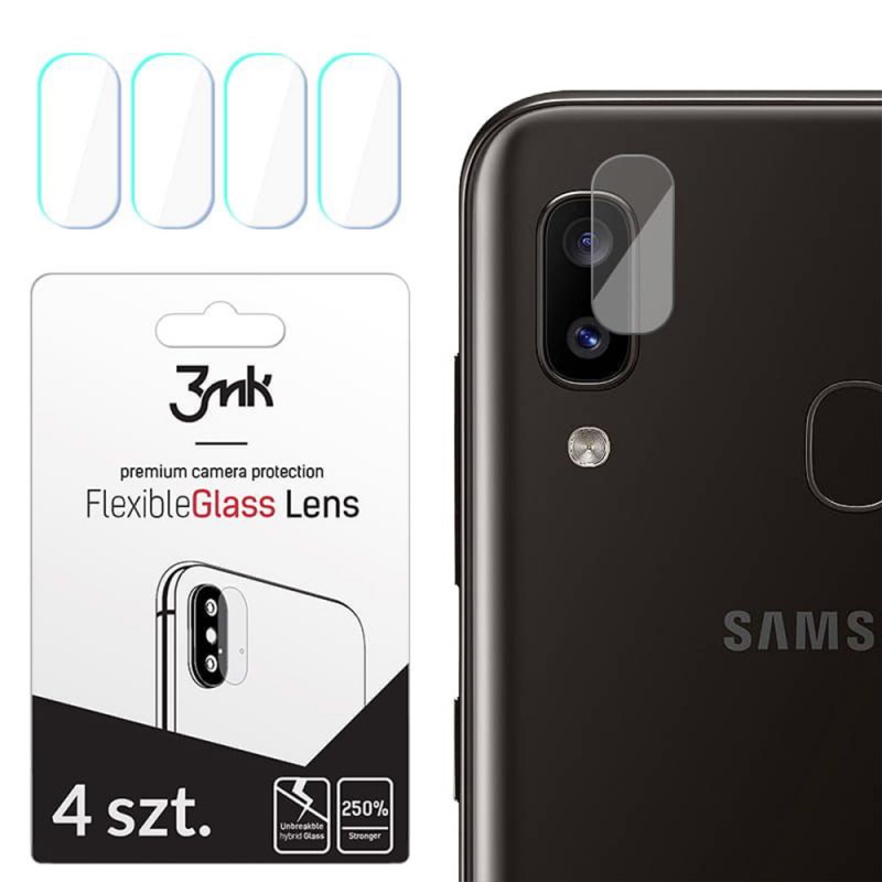 3MK Flexible Camera Lens Protector (Samsung Galaxy A20E) 4pcs set