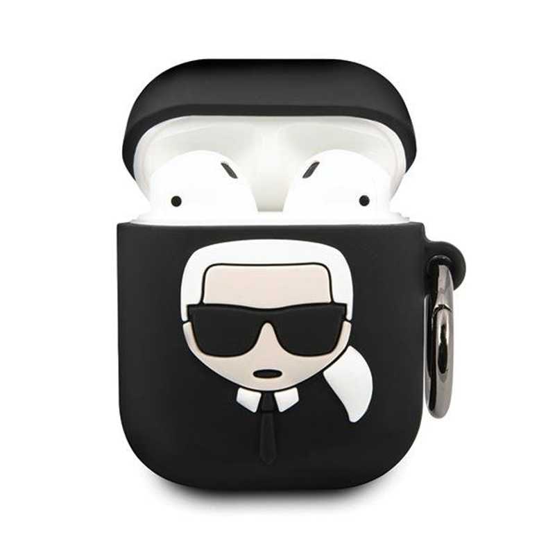 Karl Lagerfeld® Silicone Ikonik Case (Apple AirPods 1 / 2) black