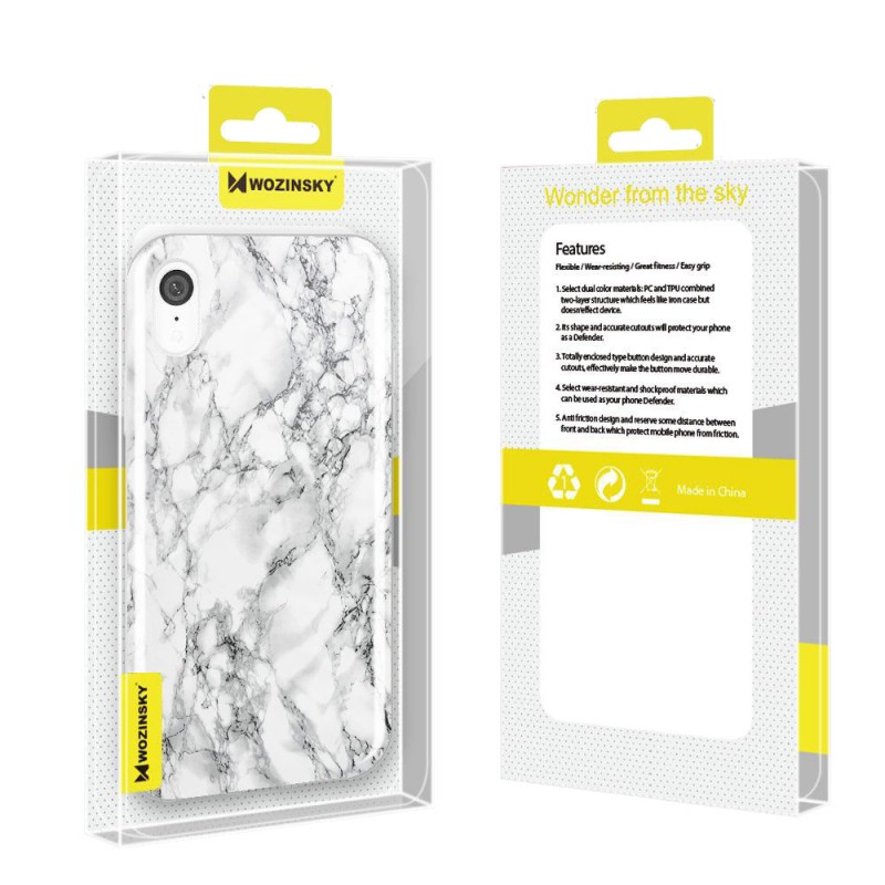 Wozinsky Marble Case Back Cover (Huawei Mate 30 Lite) white