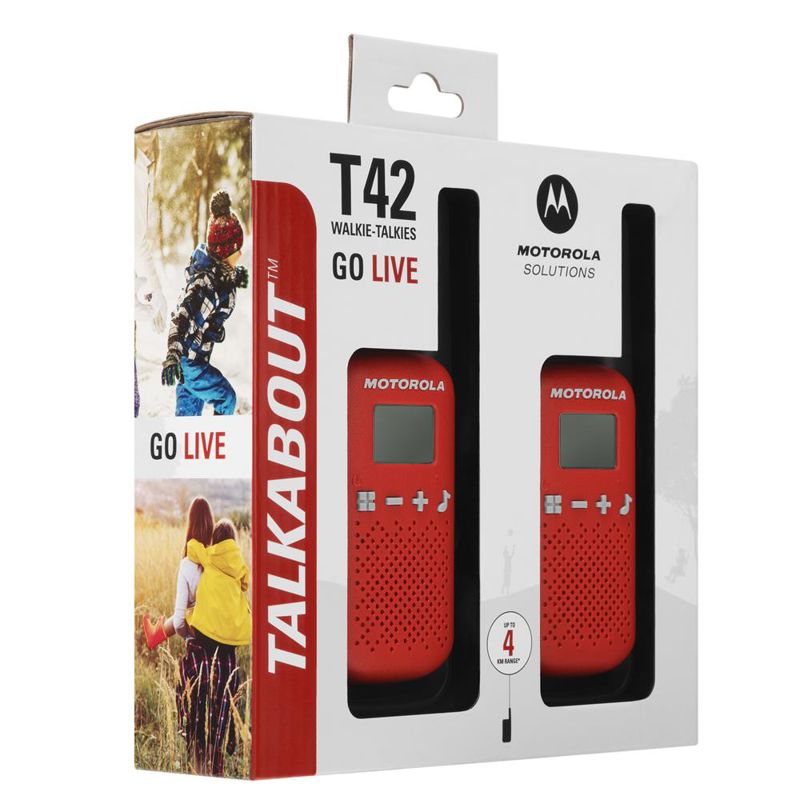Motorola Talkabout T42 Ασύρματο Walkie Talkie PMR Σετ 2τμχ (red)