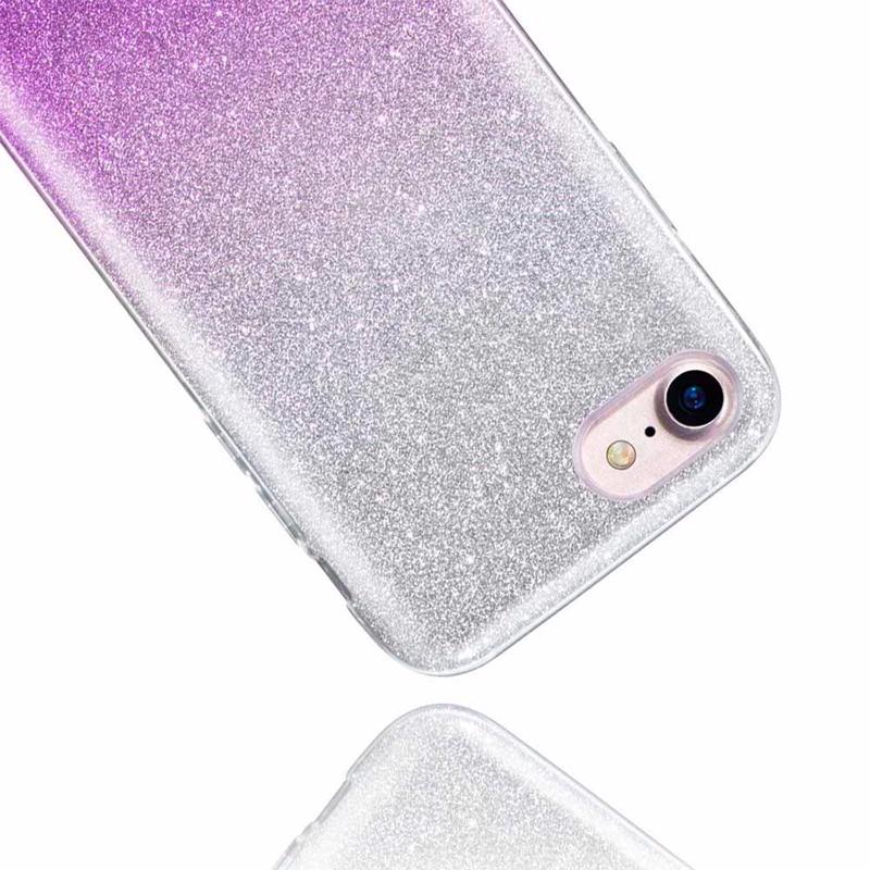 Glitter Shine Case Back Cover (Samsung Galaxy M31) silver-purple