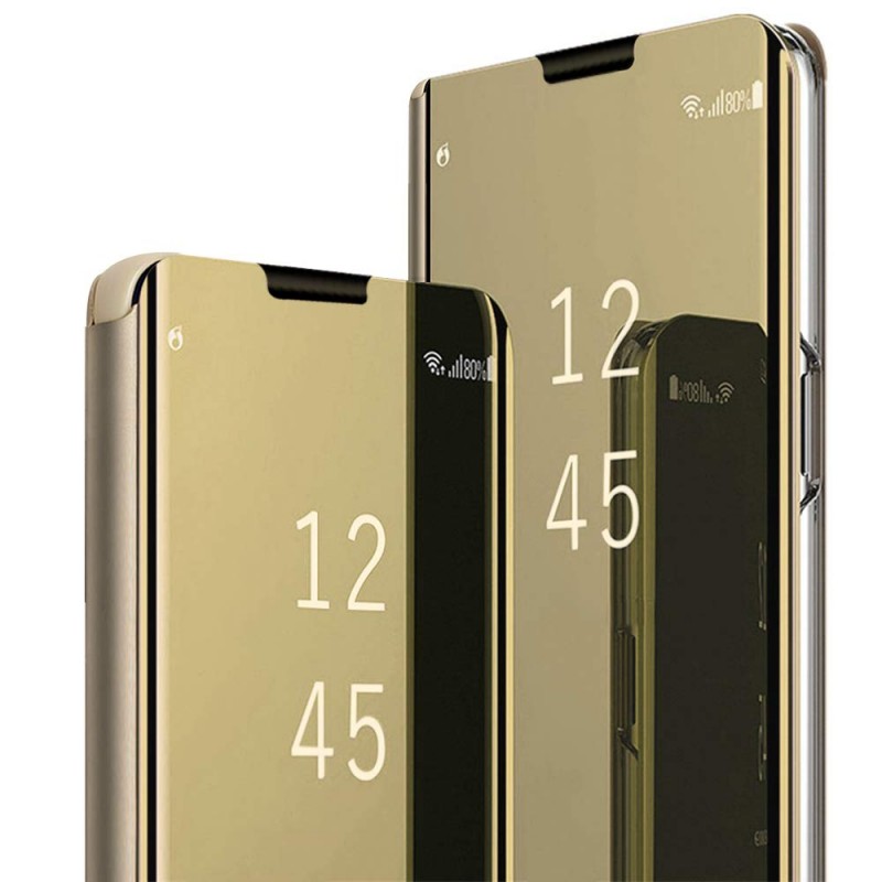 Clear View Case Book Cover (Samsung Galaxy Note 10 Lite) gold