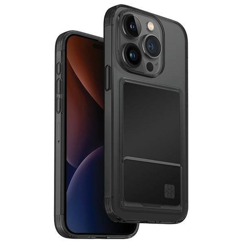 Uniq Air Fender ID Cardslot Case (iPhone 15 Pro) gray-smoked