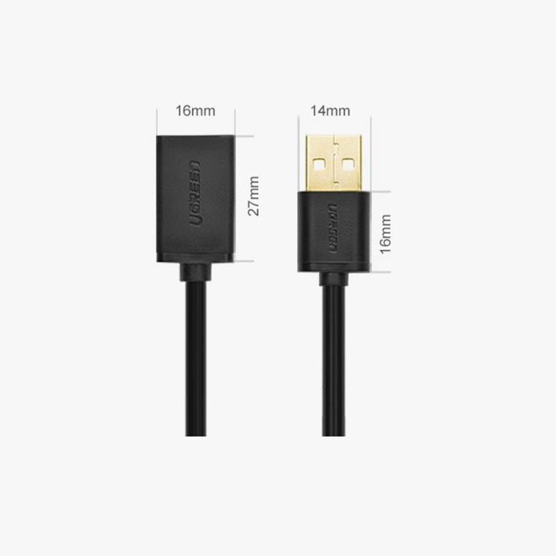 Ugreen Usb (female) - Usb (male) Cable 1m (10314) black