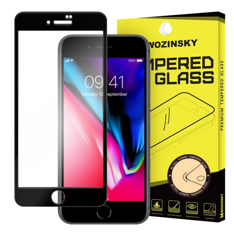 Wozinsky Tempered Glass Full Glue And Coveraged (iPhone SE 2 / 8 / 7) black
