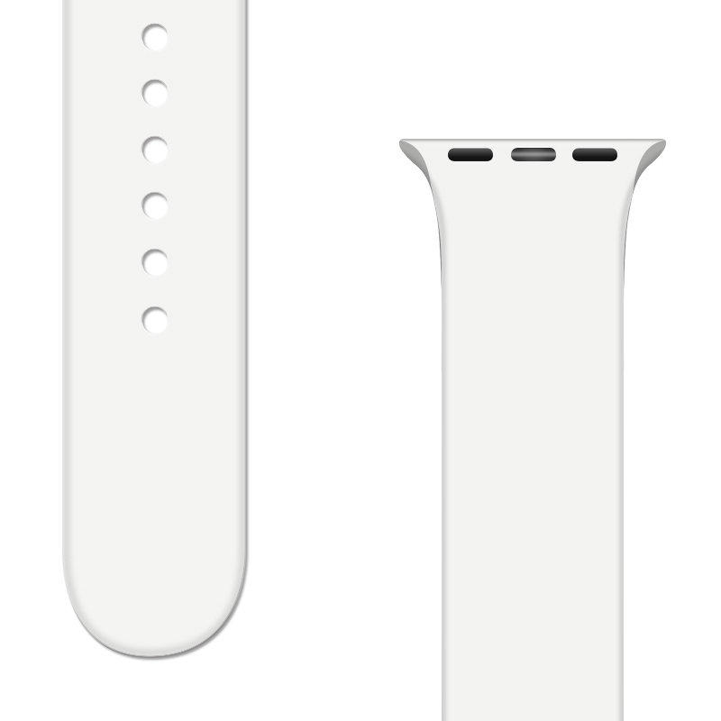 Silicone Λουράκι APS Band (Apple Watch All Models) (38/40/41mm) white