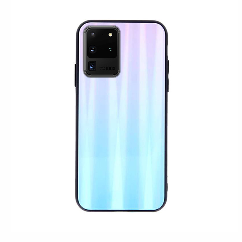 Aurora Glass Case Back Cover (Samsung Galaxy S20 Ultra) blue-pink