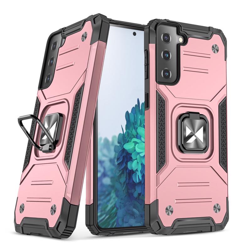 Wozinsky Ring Armor Case Back Cover (Samsung Galaxy S21 FE) pink