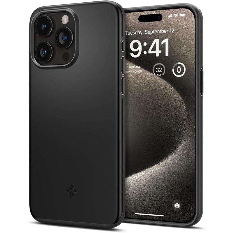 Spigen® Thin Fit™ ACS06544 Case (iPhone 15 Pro Max) black