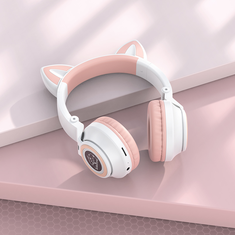 Borofone BO18 Cat Ear Ασύρματα Ακουστικό Bluetooth (white)