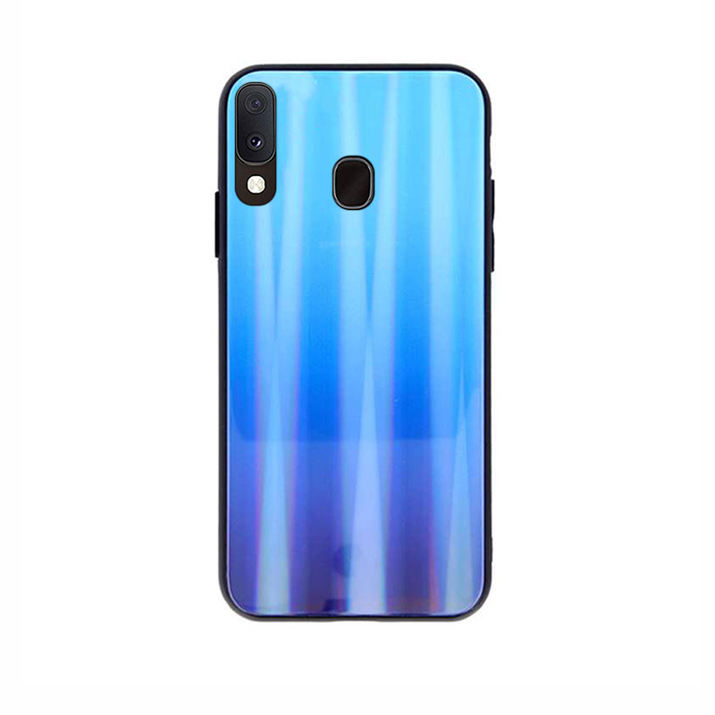 Aurora Glass Case Back Cover (Samsung Galaxy A20e) light-blue