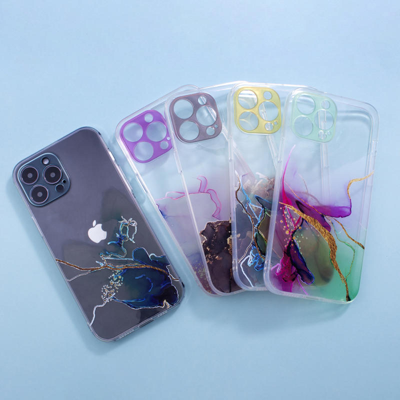Marble Gel Design Case (iPhone 13 Pro) pink