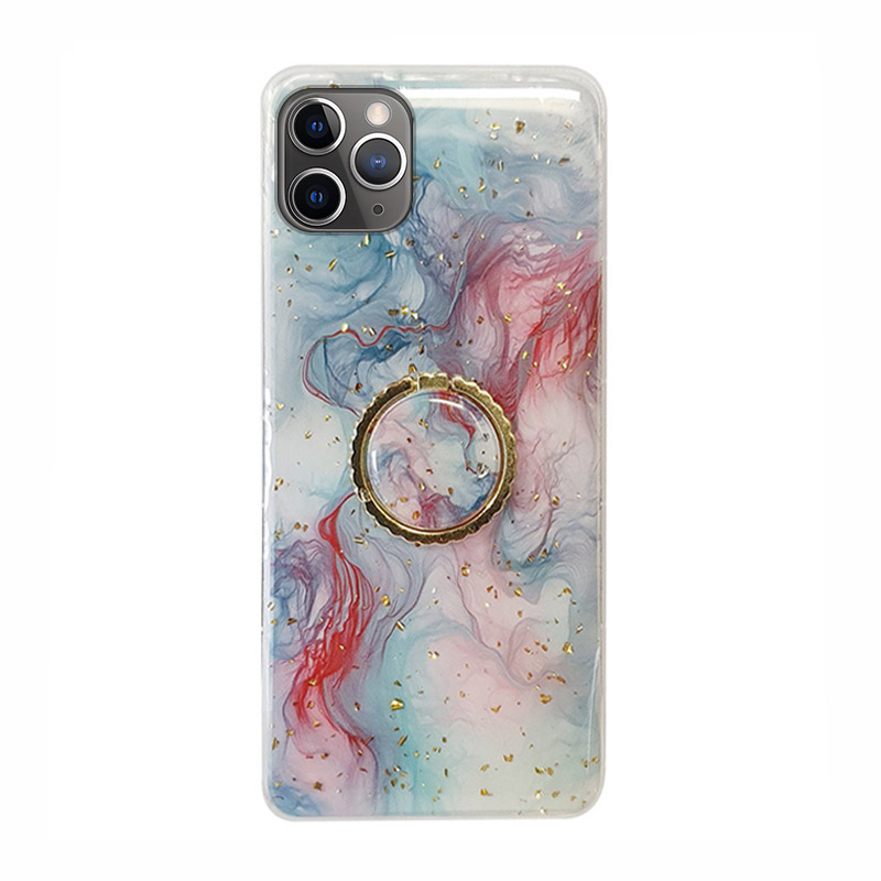 Marble Ring Case Back Cover (iPhone 12 / 12 Pro) turquoise